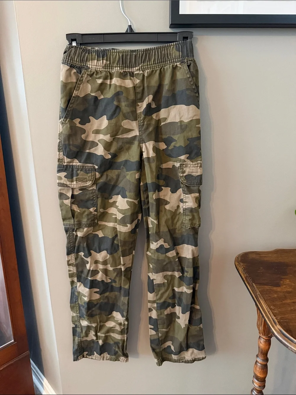 Place Boy’s Camouflage Cargo Pants - Olive & Tan. Size 12